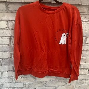Burnt orange Ghost Print women's Sweater